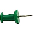 Ximkee Plastic Head Push Pins Color Red Pack of 100 (Green)