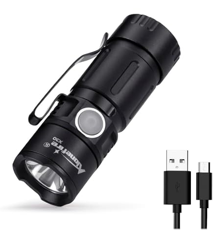 flintronic Mini Lampe de Poche, Lampe Torche LED Rechargeable, Mise au