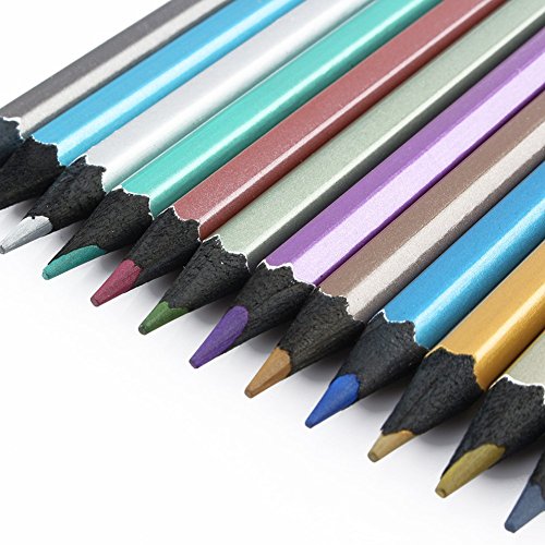 Yosoo ungiftig Buntstifte 12-Farben Colour Pencils Farbstifte Professionelle Zeichnung Bleistifte für Kinder Malerei