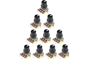 EZQNIRK 5PCS Potentiometer Resistor 3 Pin Linear Taper Rotary Potentiometer,1M Ohm