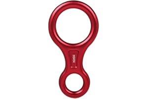 35KN Équipement De Descente D'équipement De Rappel, 7075 Aluminium Descendeur Figure 8 Descendant Escalade pour Les Loisirs de Plein Sport, Descente à Double Corde Extérieur