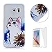 Produktbild Samsung Galaxy S6 Edge Hülle (Mit Frei HD Displayschutz) Transparent Weiche Silikon Schutzhülle,Weicher Flexibel Klar Gel Silikon TPU Hülle Superdünn Stoßfest Tasche Telefon-Kasten Schutz Tasche Schutzhülle Durchsichtig Handyhülle Silikon Case Schale für Samsung Galaxy S6 Edge with Embossed Pattern Design-Weiße Katze