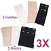 Tinxs Bra Strap Extenders x6 - 2 HOOK - (2xBlack, 2xWhite, 2xNude). Don't Throw Away That Tight BRA!