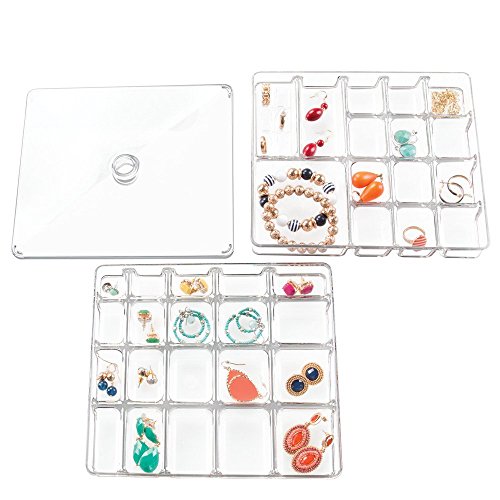 InterDesign 60930EU Linus mehrstufiger Schmuckkasten Small, transparent - 3