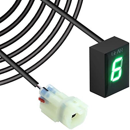 IDEA for Kawasaki ER-6F, ER-6N, KLE650, Ninja250 [FImodel],Ninja 300 Waterproof Motorcycle Wire Backside Outlet Gear Indicator Plug &amp; play Green LED Display