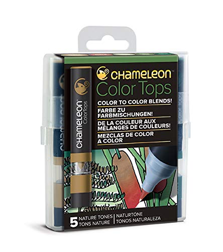 Chameleon Art Products - 5 Color Tops; Puntas de mezcla Chameleon; Tonos Naturaleza