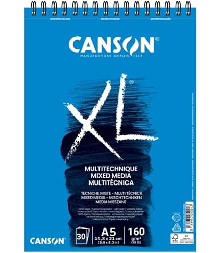 Canson Spiralblock A4 – Zeichenpapier 130 G/m², 20 Blatt, Für Bleistift, Tusche & Mehr