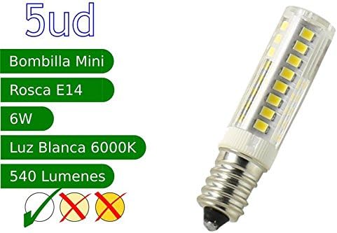 JANDEI - Miniature LED Bulb E14 6 W White 6000ºk Frio Blister 5 Uds