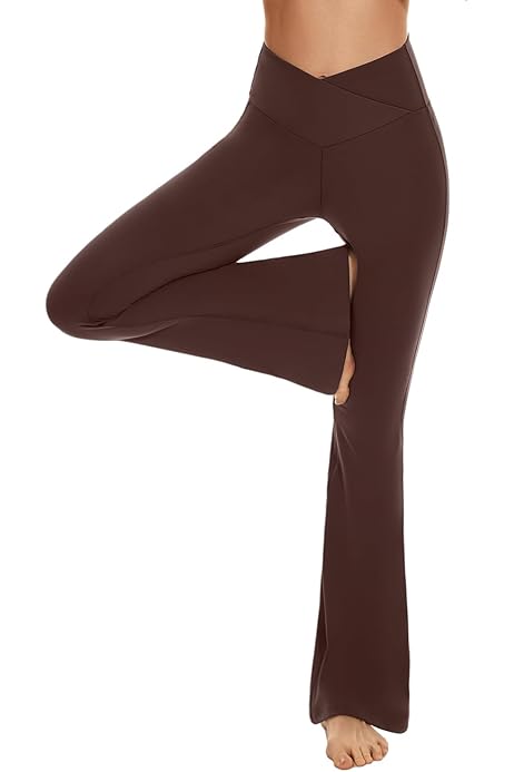 Damen Schlaghose High Waist - Weite Sport Hose Mit Taschen Für Yoga & Freizeit