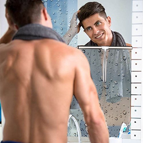 Sel Natural Edelstahl Duschabzieher, Duschwischer, Badezimmerwischer für Auto Fliesen Spiegel Duschtüren und Fenster - 4