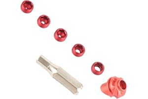 ZERODIS Mirino Compound, Nucleo Interno Sostituibile in Lega di Alluminio, Gruppo Tappo Mirino Campana per Tiro con L' Lavorato A CNC, Lente Trasparente 6x8x per La Caccia (Rosso)