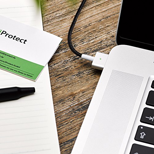 iProtect Nylon Ladegerät 60W für Apple MacBook mit MagSafe 2 Netzanschluss in matt Schwarz – Limited Edition - 4