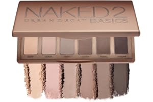 Urban Decay Naked Basics Eyeshadow Palette, 6 Blendable Matte Nudes Shades for Natural Looks, Compact Size Ideal for Travel, 7.8g