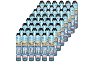 Dstock60 - Ensemble de 48 mousses expansives 750 Ml - Mousse polyuréthane professionnelle - Isole, colle et rebouche - Mousse pistolable - Extérieur et intérieur -