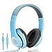 Produktbild AUSDOM F01 Kopfhörer Professionelle Over-Ear Leicht-Kopfhörer Stereo-Ohrhörer mit 3,5 mm Mikrofon Kabelgebundene Headsets für Smartphones Samsung PS4 Xbox One Nitendo Schalter (Blau)