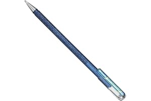 Pentel K110-DCX Dual Metallic Hybrid - długopis żelowy Dual Metallic, żel brokatowy, niebieski/zielony, 2 różne efekty kolorystyczne na jasnym/ciemnym papierze, niebieski + zielony metaliczny, 1 szt.