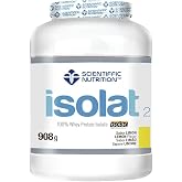 Scientiffic Nutrition - Isolat 2.0, Whey Protein, ISO Isolate Protein Supplement with Lactase, Whey Protein Powder - 908g, Le