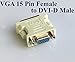 Price comparison product image 2x DVI-D 24 + 1 Male/15-Pin VGA Female Adapter Converter New