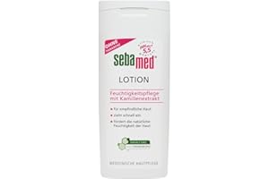 Sebamed Lozione da 200 ml, favorisce la naturale idratazione della pelle, la rende più liscia ed elastica, dona alla pelle maggiore forza e nutre con estratto di camomilla e allantoina