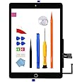 JPUNG A1893 A1954 Screen Replacement Kit for iPad 6 (6th Gen) Digitizer Touch Glass 6th Generation 9.7 inch 2018 with Home Button Full Repair Tools Video Guide