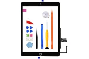 JPUNG Pantalla táctil de repuesto para iPad 6 6ª generación digitalizador 2018 9.7 pulgadas, solo para 6ª generación A1893 A1954, con botón de inicio (sin IC táctil) + kit de reparación completo