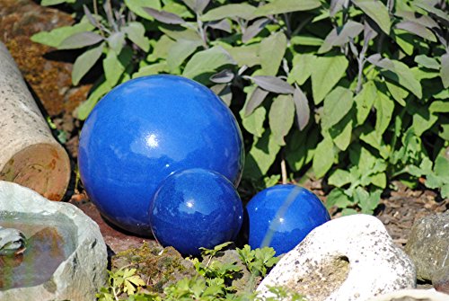 Kugel,Rosenkugel,Gartenkugel,in tollem Blau,frostfest;(22cm) - 4