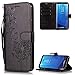 Produktbild FNBK Kompatibel mit Hülle Samsung Galaxy S8 Hülle Leder Schwarz Löwenzahn Blumen Handyhülle Leder Flip Wallet Cover Tasche Stand Case Card Slot Magnetverschluß Kratzfestes Schutzhülle