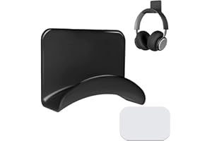 PENNLE Soporte Percha para Auriculares Pared, Universal Adhesivo Stand, Cables, Soporte Percha Multiuso para la Mayoría de los Auriculares de Juegos Universal, Aluminio, para Oficina, Escritorio, Pared, Mesa