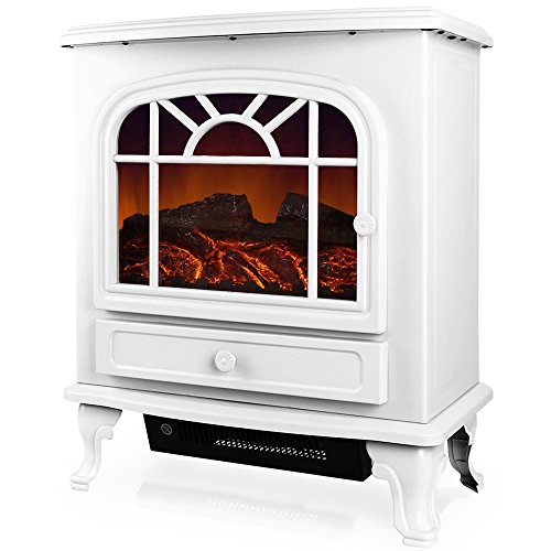 Elektrischer Kamin mit Heizlüfter und Kaminfeuer Effekt 2000W Elektro Elektrischer Kamin Ofen Heizung Heizer Heizlüfter Feuereffekt Heizgerät Heizstrahler - 4