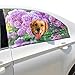 Produktbild Zemivs Lila Violett Lila Blume Faltbare Hund Sicherheit Auto Gedruckt Fenster Zaun Vorhang Barrieren Protector Für Baby Kind Einstellbar Flexible Sonnenschutzabdeckung Universal Fit Für SUV