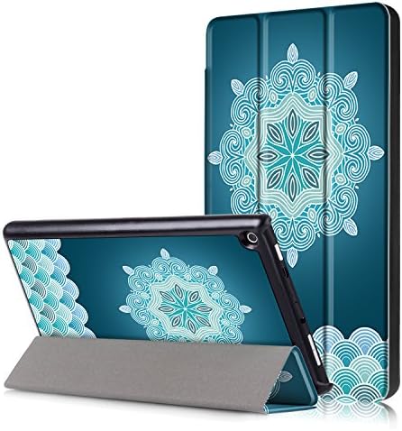 Ticase Amazon All-New Fire HD 8 Tablet Case (8" Tablet, 7th Generation – 2017 release) Auto Wake up/Sleep Stand Cover Beautiful Pattern PU Leather Anti-Shock Magnetic Protective Case - Snowflake