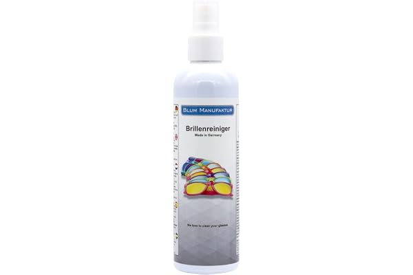Blum Spray nettoyant pour lunettes 250 ml – Nettoyage sans traces de toutes les lunettes de soleil, aide à la lecture et plus encore (250 ml)