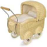 legler grey wicker dolls pram