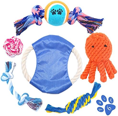 Hime Country Dog Toy Interactive Dog Toy Chew Cotton Ball Dog Toy Dental Cleaning for Dogs – 6 Pieces