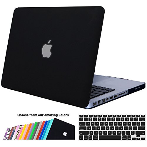 MacBook Pro 13 Case Cover,iNeseon Ultra Slim Plastic Hard Shell Snap on Protective Case with Silicone Keyboard Cover for Apple MacBook Pro 13.3 inch Model:A1278(Black)
