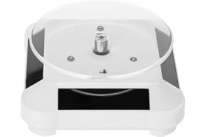 ‎YUYTE Schmuck Rotierendes Ständer, Solar Drehteller, Solar Drehteller Drehscheibe für Vitrine, Solar Showcase 360 Grad Drehscheibe, Watch Phone Schmuck Display Stand Led Licht Fur Kunstfotografie Im Juweli