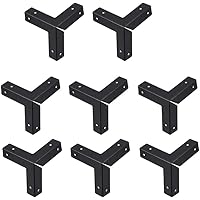 sourcing map Metallbox Eckenschutz Kantenabdeckung Kantenschutz 33 x 33 x 33 mm - 8 Stück (schwarz)