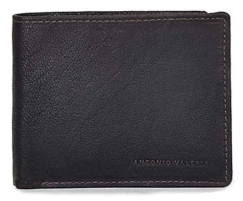 ANTONIO VALERIA Jon Brown Leather Wallet for Men