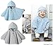 Tailloday Baby Kids Toddler Double-side Wear Hooded Cape Cloak Poncho Hoodie Coat (0-12 Monthes, Grey)