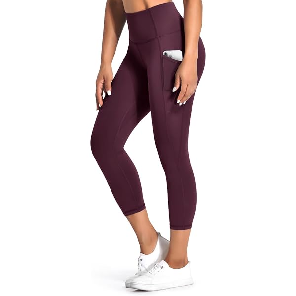 CADMUS High Waisted Capri Leggings For Women - Yoga Workout Pants With Side Pockets, Butterluxe Fabric - View #6