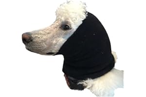 OVER THE MOON PET PRODUCTS Haustier-Kapuzenpullover für Hunde, beruhigende Kapuze, Ohrenschutz, Fellpflege, Schwarz