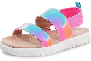 MIXIN Girls Sandals Open Toe Flat Sandals summer shoes for Little Kids Big Kids