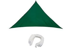 jarolift Voile d'ombrage Pare-Soleil Triangle isocèle, Hydrofuge, Brise-Soleil pour terrasse Jardin Balcon, Tissu Polyester 300 x 300 x 300 cm, Vert