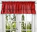Ellis Curtain Stacey Tailored Tier Pair Curtains, 56" x 24", Red