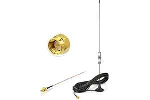 Bingfu 868MHz LoRa Antenna 5dBi SMA Male Antenna with Magnetic Base 2m RG174 Cable Compatible with Arduino SIM868 GSM GPRS GPS Module Homematic CCU3 CCU2 CCU1 Radio Module LoRa Module