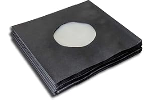 Single Schallplatten Cover Papier gefüttert schwarz Protected (100 Stück)