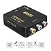 Price comparison product image HDMI to RCA, GANA 1080P HDMI to AV 3RCA CVBs Composite Video Audio Converter Adapter Supporting PAL/NTSC with USB Charge Cable (Black)