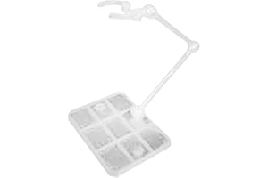MAGIDEAL Generic Présentoir Support Base d'action Stand Display PVC pour 1/144 HG/RG Gundam Modèle Coloré - Blanc