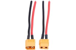 DILWE 2 Set XT60 Female Male Cable, Connector Adapter 14AWG Silicone Cable Wire RC Accessory