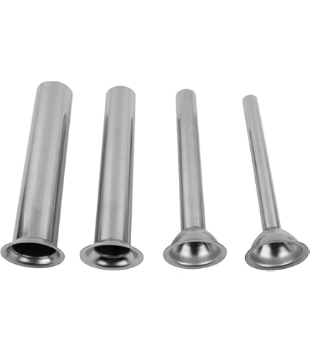 4-tlg. Wurstfüllrohre Edelstahl - Düsen Set Für Fleischwolf 15-38mm